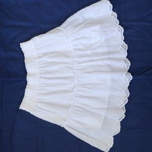 Flared eyelet skirt